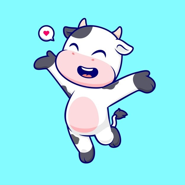 可爱卡通牛插画