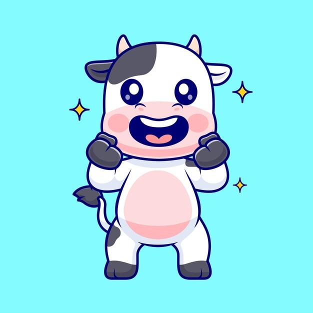 可爱卡通牛插画