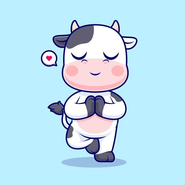可爱卡通牛插画