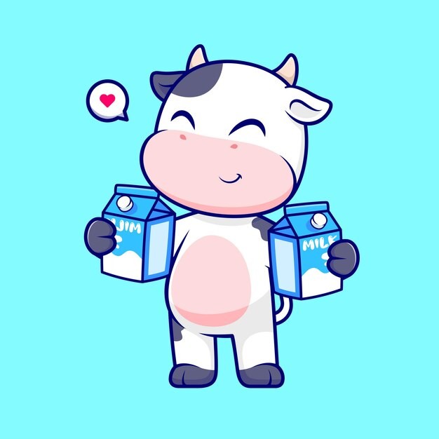 可爱卡通牛插画