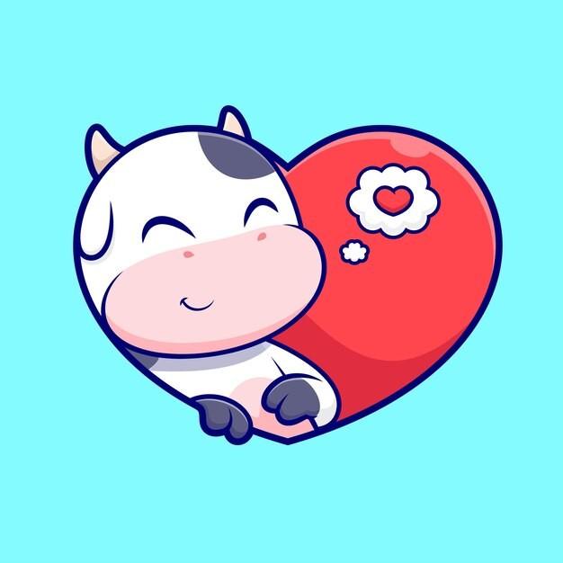 可爱卡通牛插画