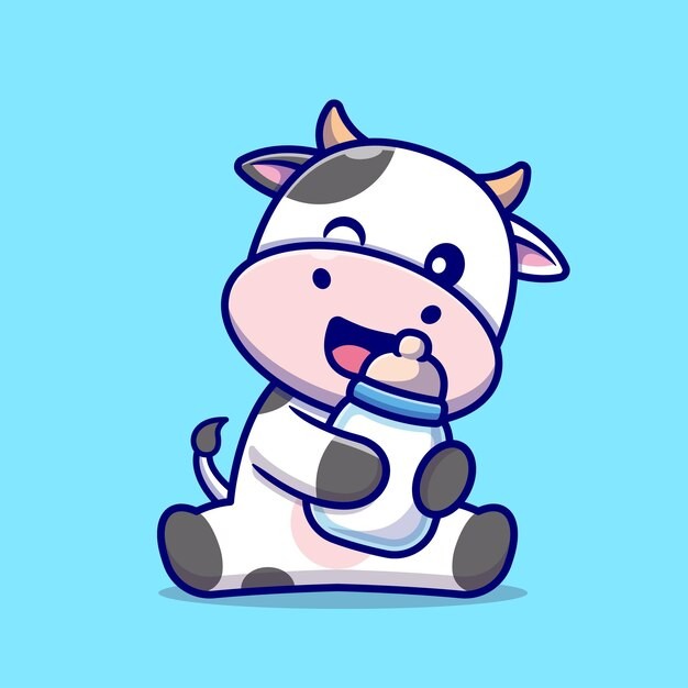 可爱卡通牛插画