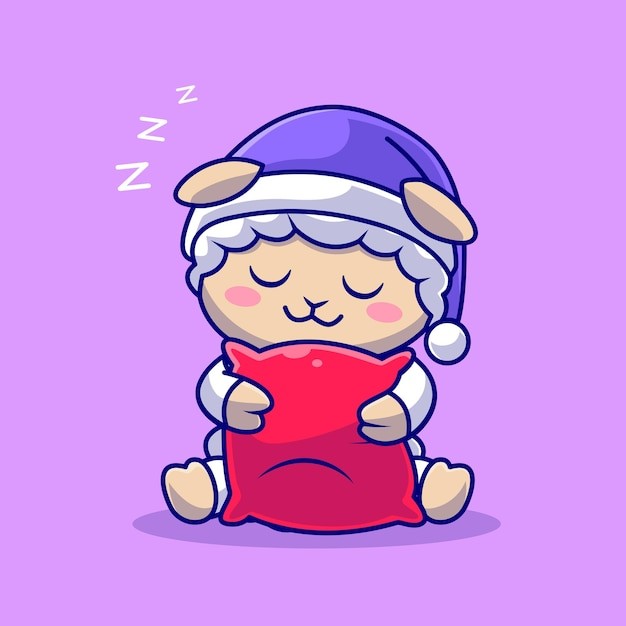 卡通绵羊动物插画