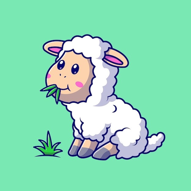 卡通绵羊动物插画