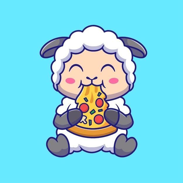 卡通绵羊动物插画