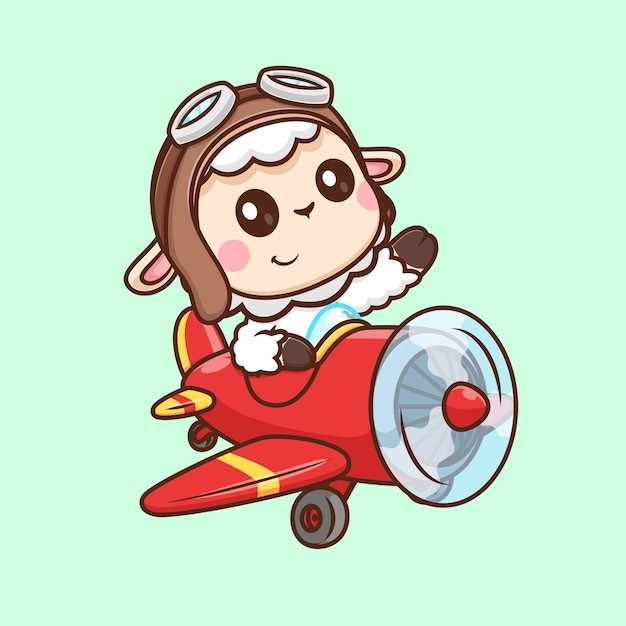 卡通绵羊动物插画