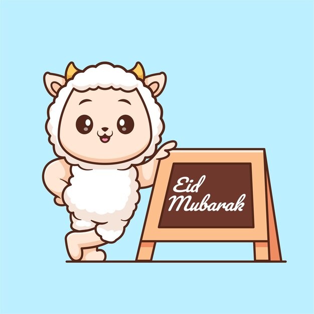 卡通绵羊动物插画