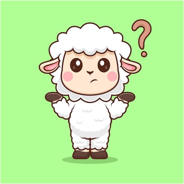 卡通绵羊动物插画