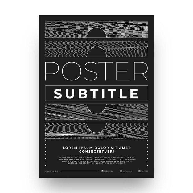 y2k风格抽象线条海报