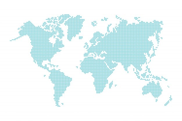 世界地图插画元素