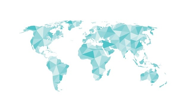 世界地图插画元素