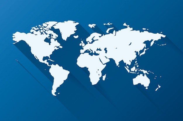 世界地图插画元素