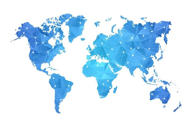 世界地图插画元素