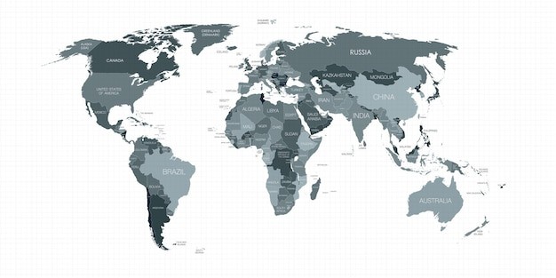 世界地图插画元素