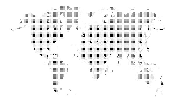 世界地图插画元素