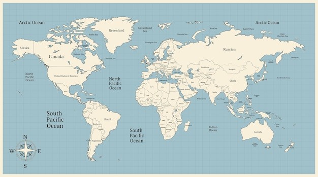 世界地图插画元素