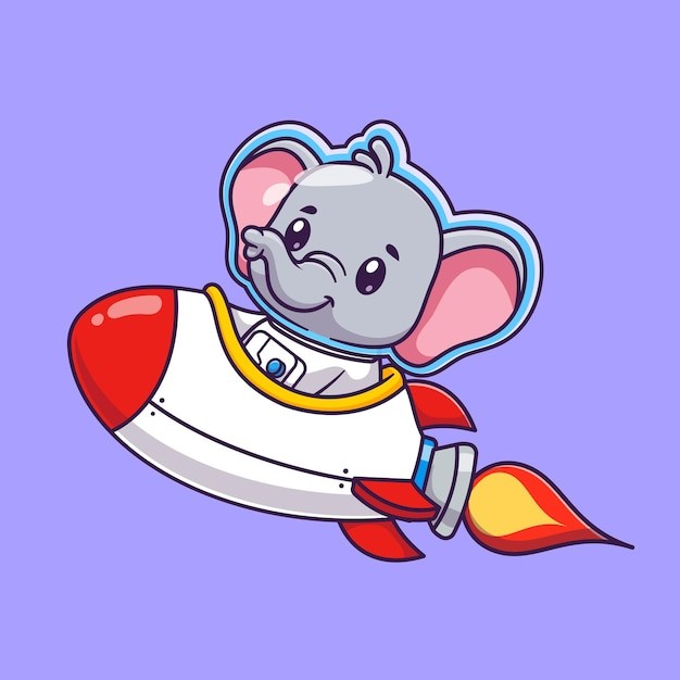 可爱的卡通大象插画