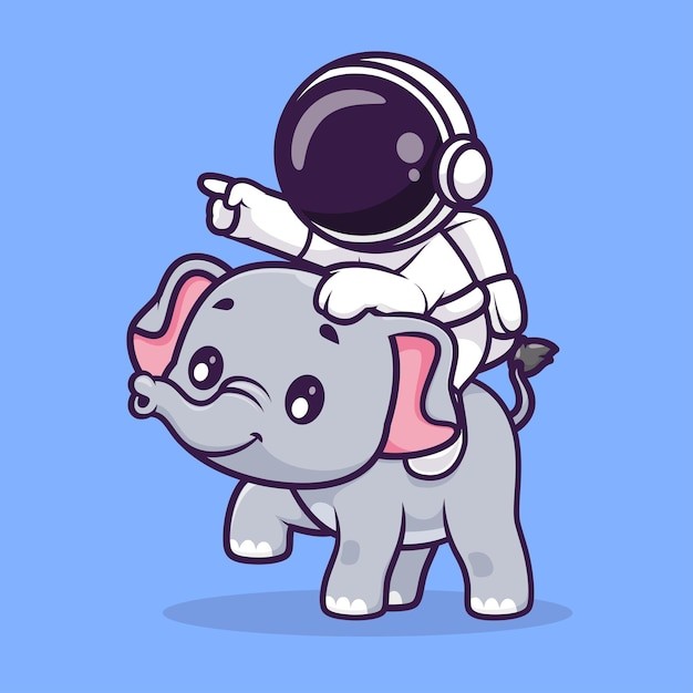 可爱的卡通大象插画