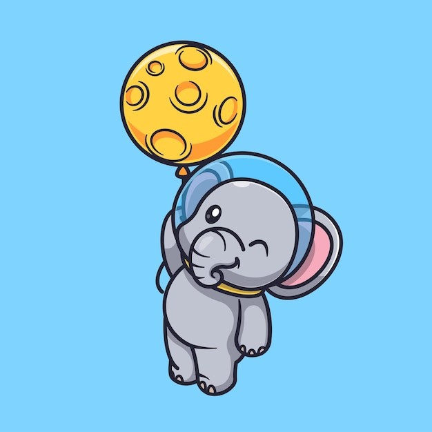 可爱的卡通大象插画