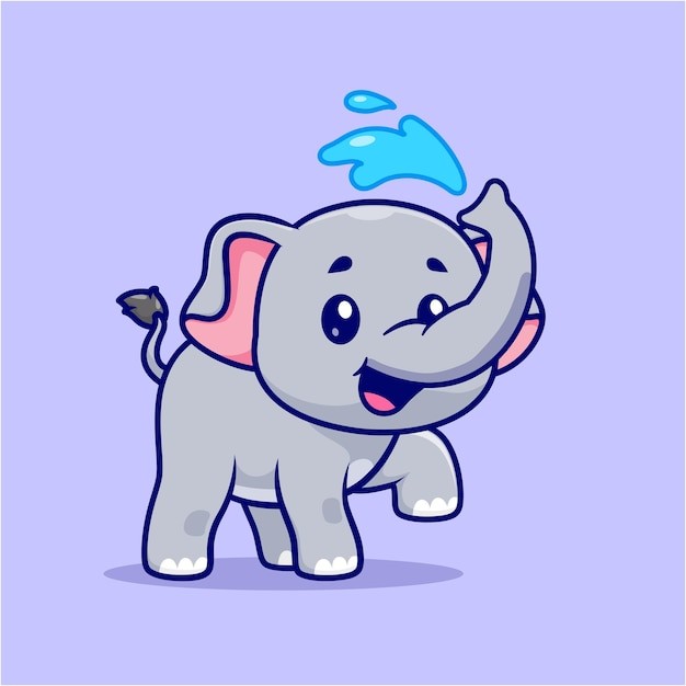 可爱的卡通大象插画