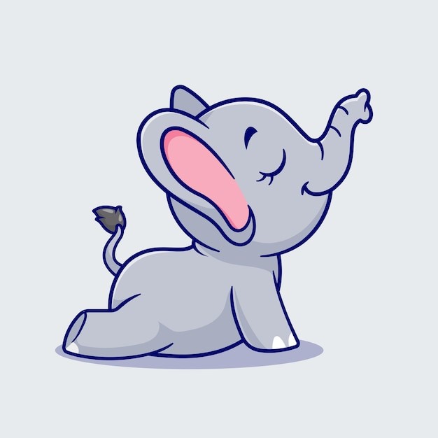 可爱的卡通大象插画