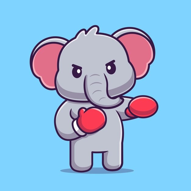 可爱的卡通大象插画