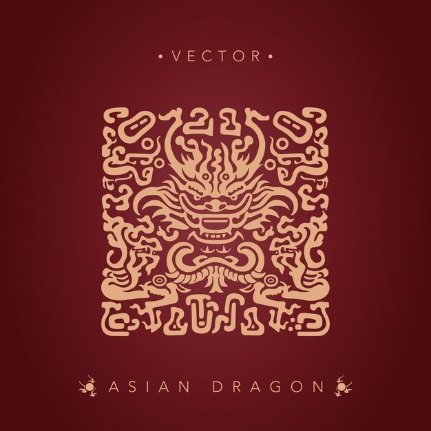 中国龙花纹图案