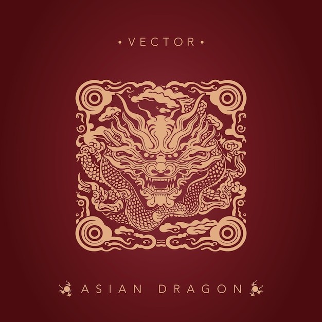 中国龙花纹图案