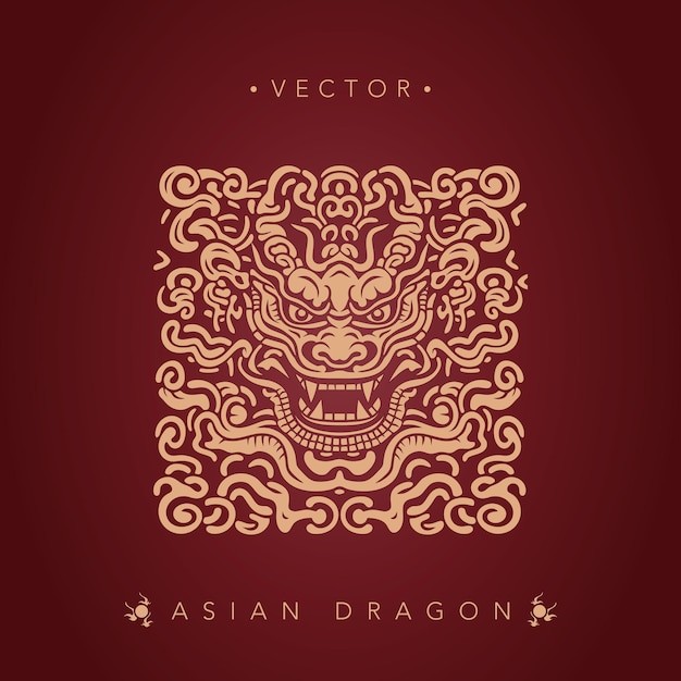 中国龙花纹图案