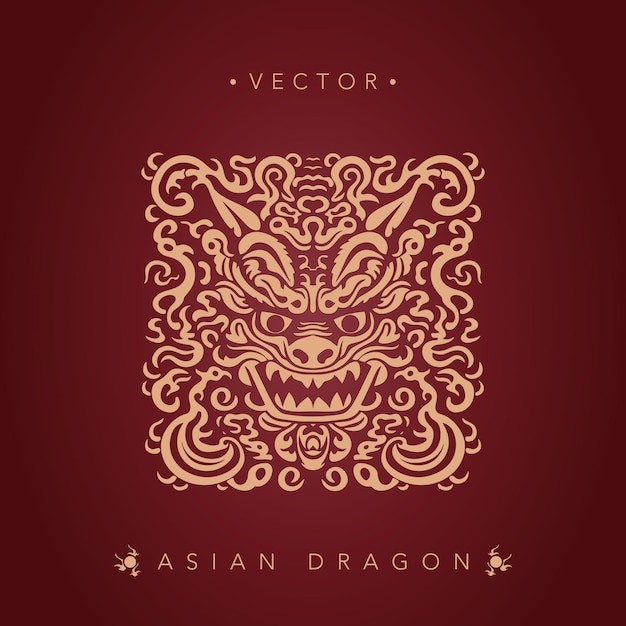 中国龙花纹图案