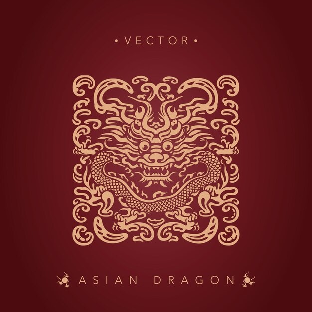 中国龙花纹图案