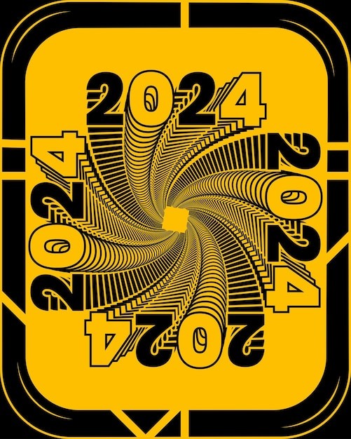 2024年新年数字字logo设计元素