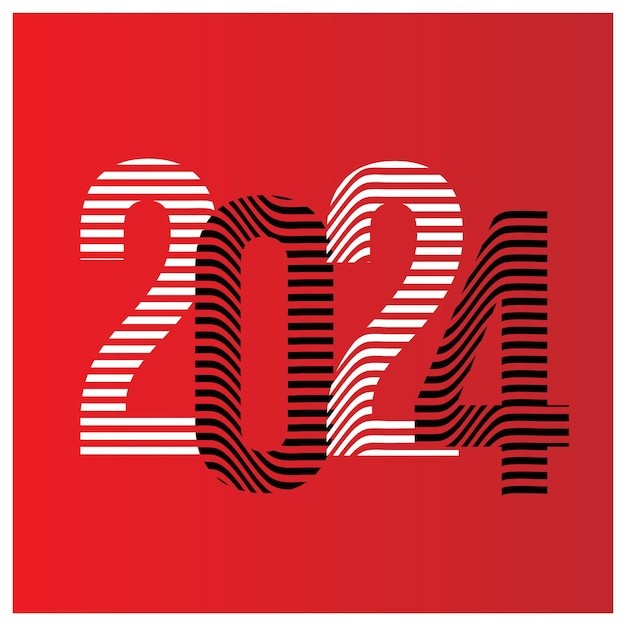 花纹花朵2024年数字字体元素