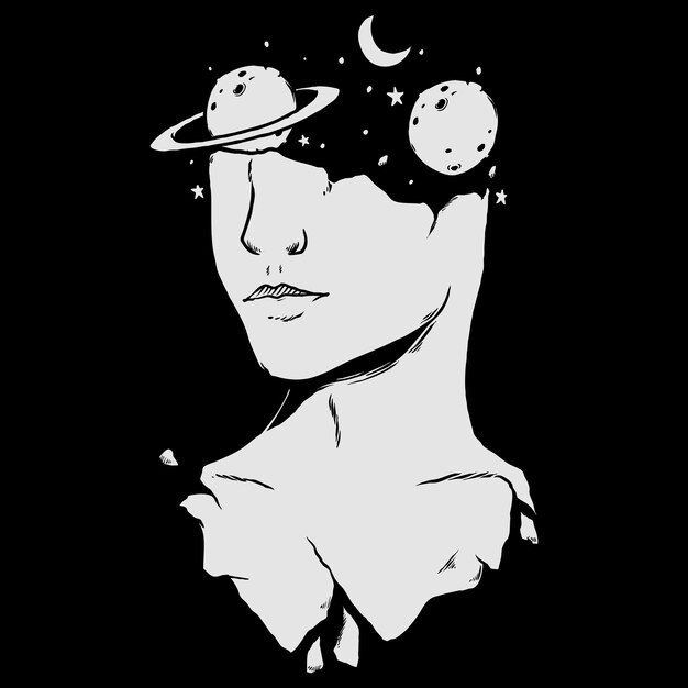 心灵空间星球思想幻想艺术插画