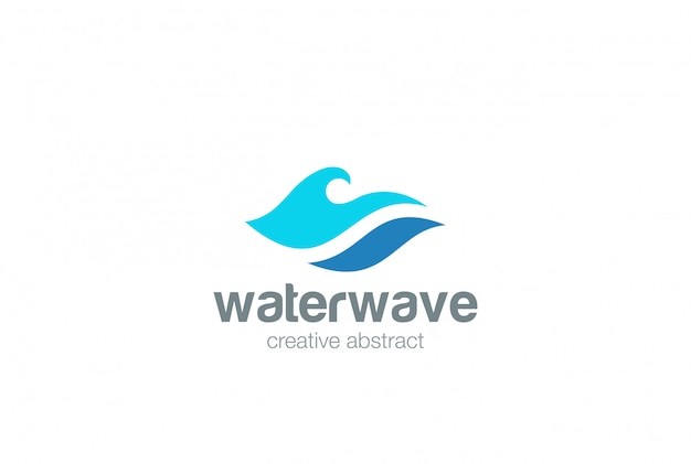 水波浪花标志logo