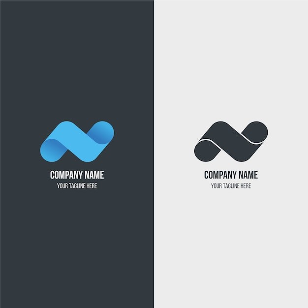 抽象卷曲标志logo