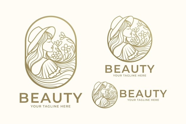 女人侧脸女性标志logo