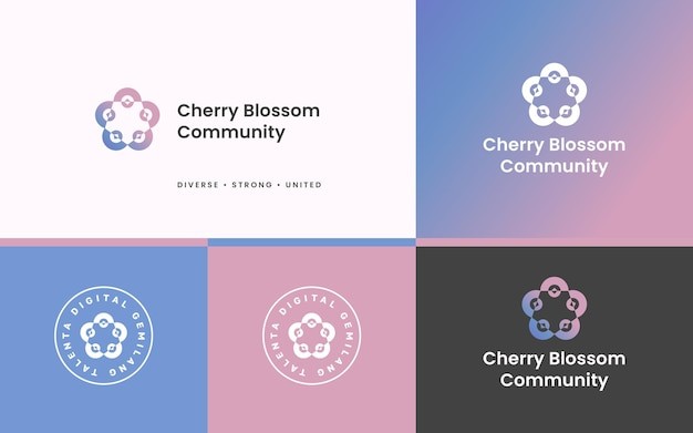 花朵樱花标志logo