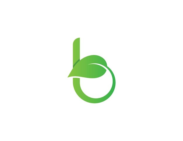 字母b绿色植物标志logo