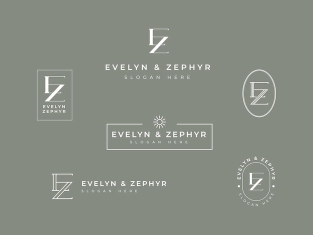 字母ez美容化妆品标志logo