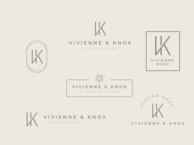 字母vk美容化妆品标志logo