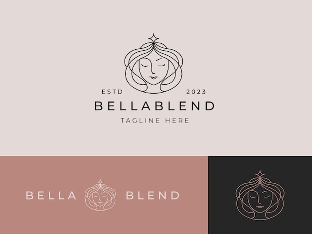 女人脸美容化妆品标志logo