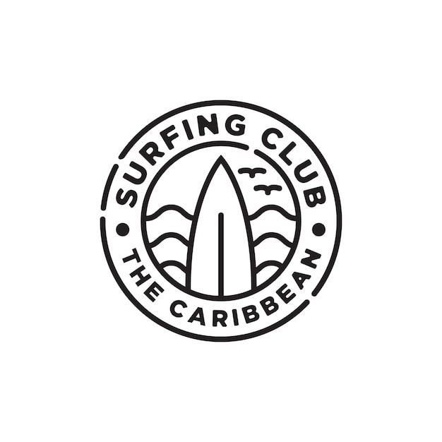 帆船海滩度假标志logo