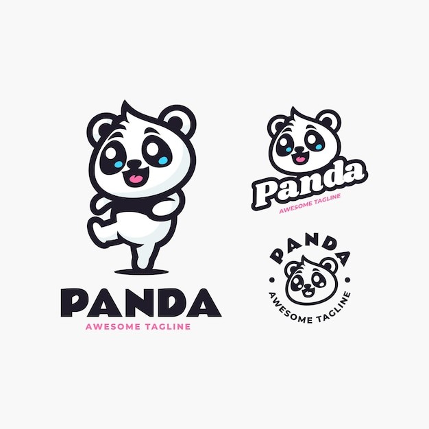 熊猫卡通吉祥物标志logo