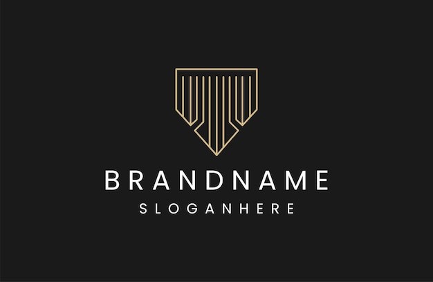 字母m线条标志logo