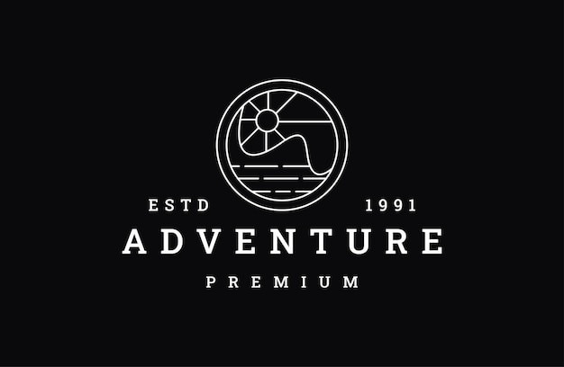 阳光户外徒步旅行标志logo