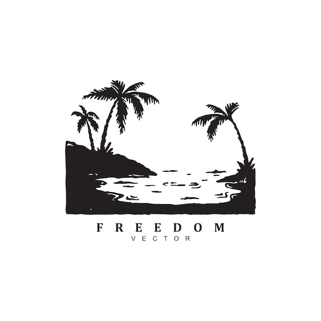 热带岛屿标志logo