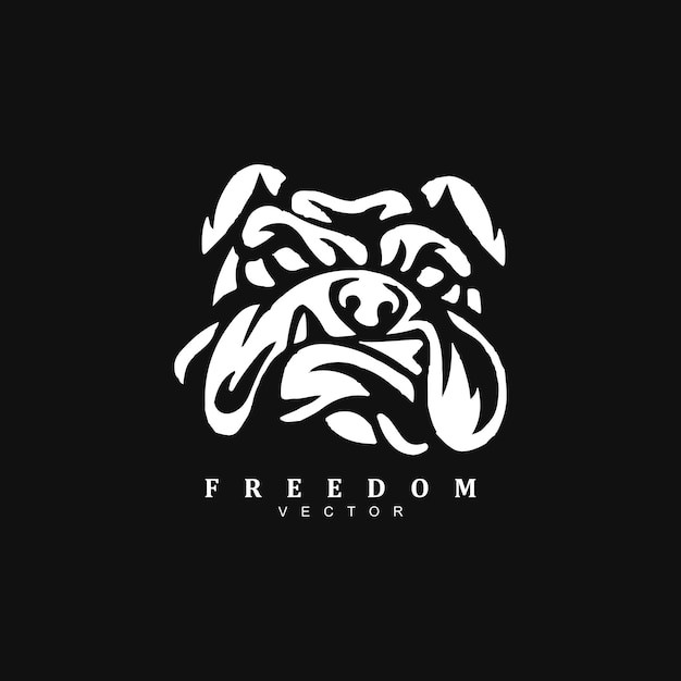 比特犬狗标志logo