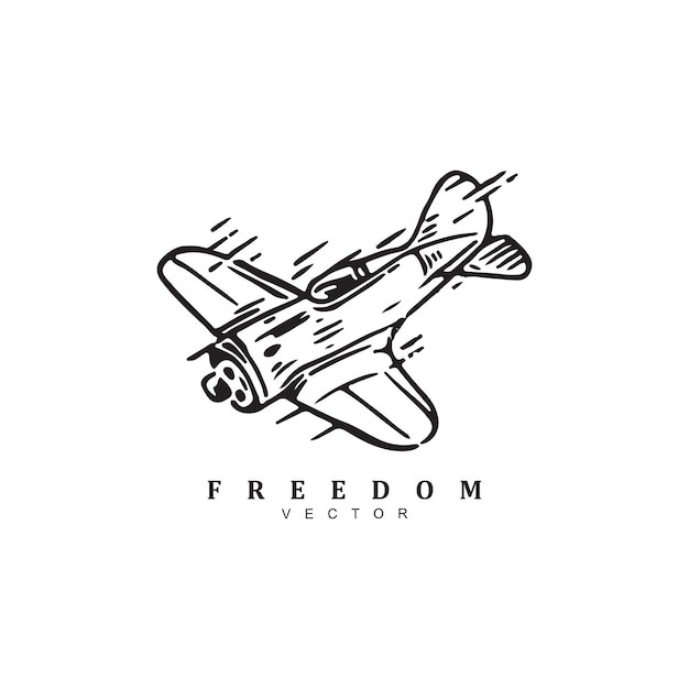 复古飞机标志logo