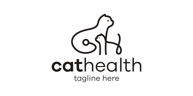 小猫宠物标志logo